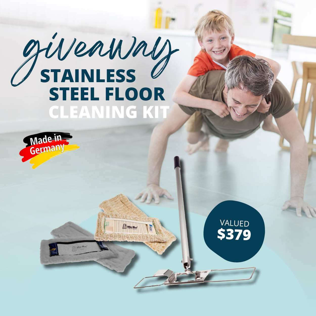 Giveaway: We're giving you a chance to WIN a stainless steel floor cleaning system